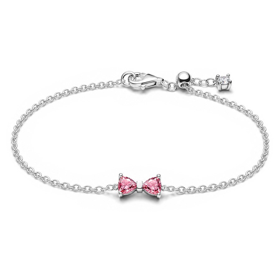 Pandora Něžný stříbrný náramek Růžová mašlička Timeless 594234C01 20 cm - Náramky Řetízkové náramky