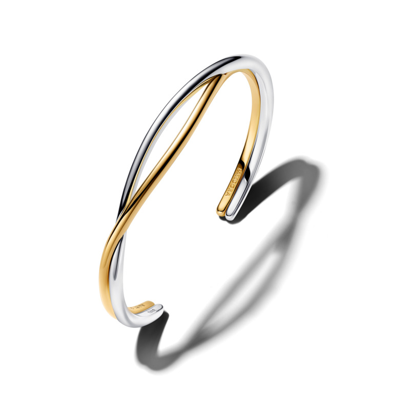 Pandora Pevný bicolor náramek Shine Essence 563808C00 17,5 cm