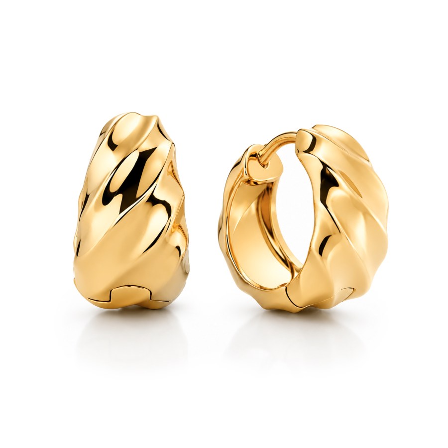 Pandora Pozlacené kruhové náušnice Essence Shine 263874C00