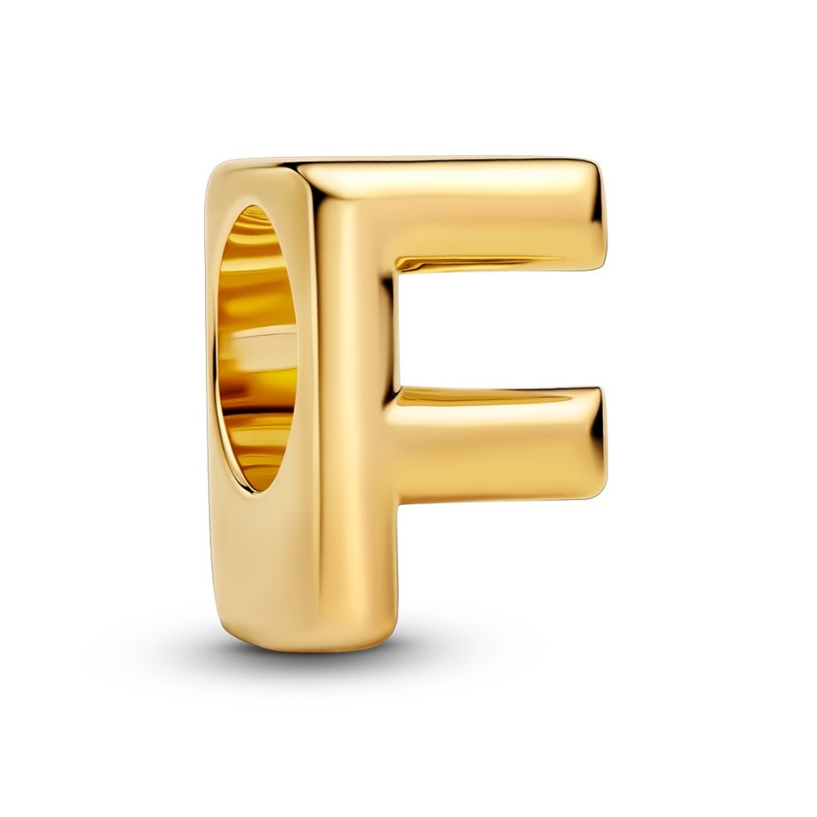 Pandora Pozlacený korálek "F" Shine Moments 763952C00 - Přívěsky Přívěsky na náramky