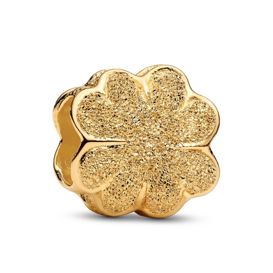 Pandora Pozlacený mini korálek Čtyřlístek Shine Moments 764047C00