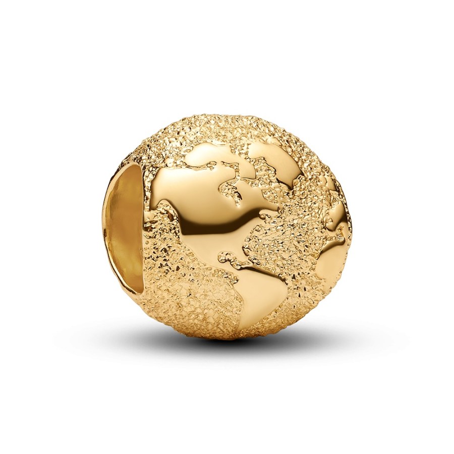 Pandora Pozlacený mini korálek Zeměkoule Shine Moments 764529C00 - Přívěsky Přívěsky na náramky