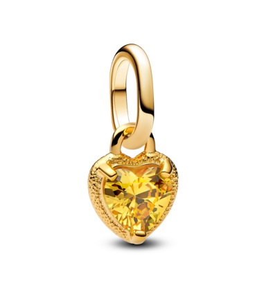 Pandora Pozlacený mini přívěsek Srdce Shine Me 763862C01 Pandora Pozlacený mini přívěsek Srdce Shine Me 763862C01 - Náramky Přívěsky na náramky