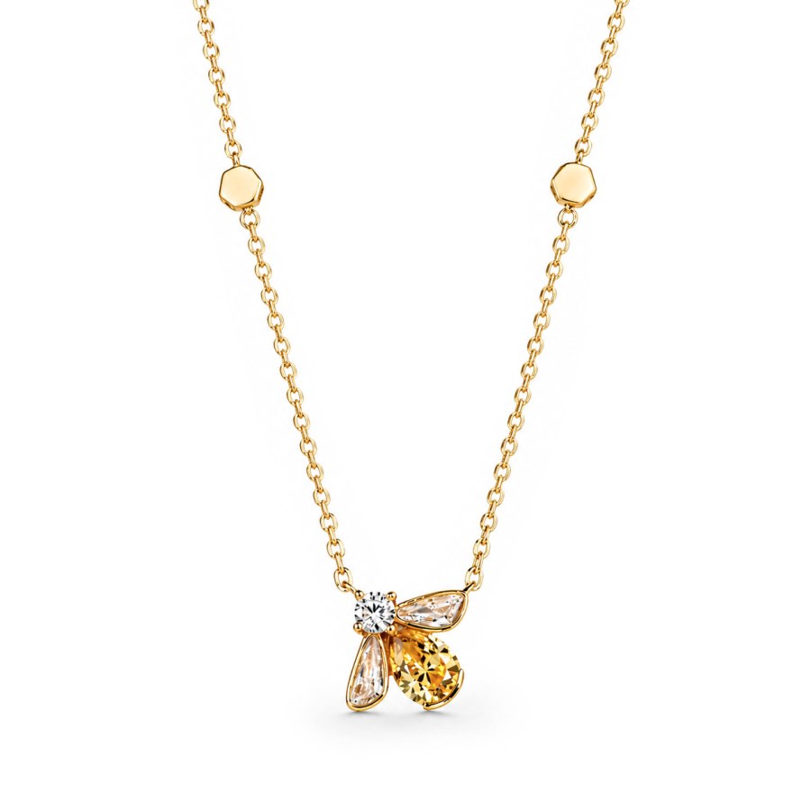 Pandora Pozlacený náhrdelník Včelka Shine Timeless 364560C01