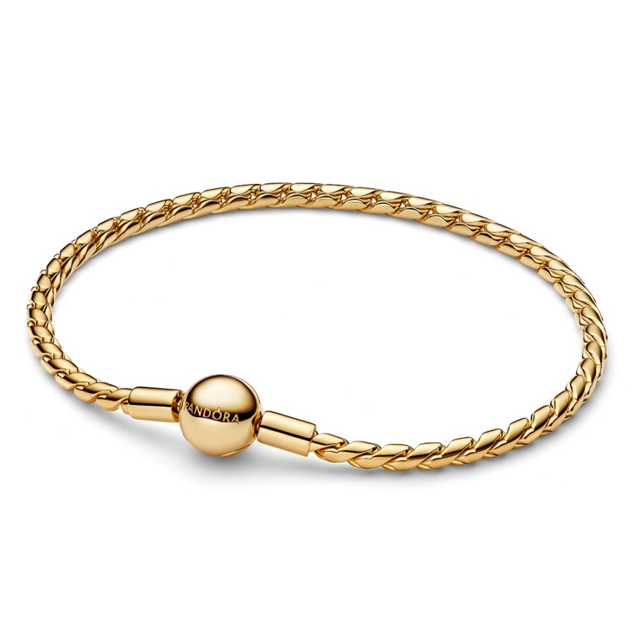 Pandora Pozlacený náramek na přívěsky Shine Moments 564028C00 19 cm - Náramky Řetízkové náramky