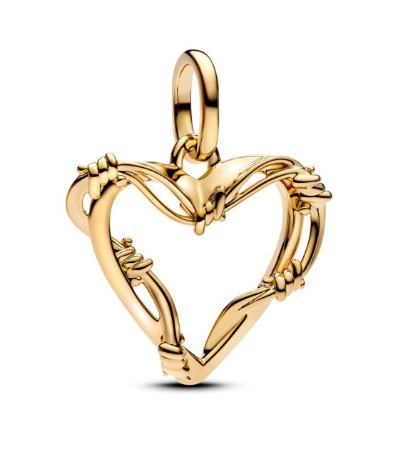 Pandora Pozlacený přívěsek Drátěné srdce Shine ME 762526C00 Pandora Pozlacený přívěsek Drátěné srdce Shine ME 762526C00 - Přívěsky a korálky