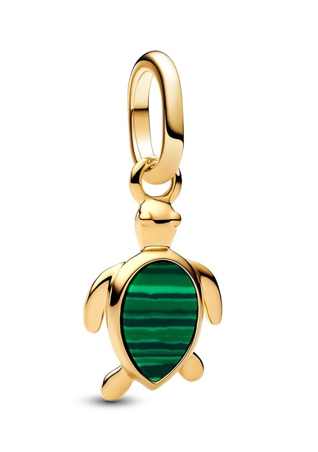 Pandora Pozlacený přívěsek Želva Mini Shine 763823C01 - Přívěsky Přívěsky na náramky