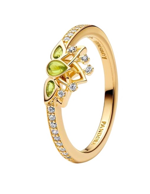 Pandora Pozlacený prsten Diadém princezny Tiany Disney Shine 163653C01 60 mm - Prsteny Prsteny s&nbsp;kamínkem