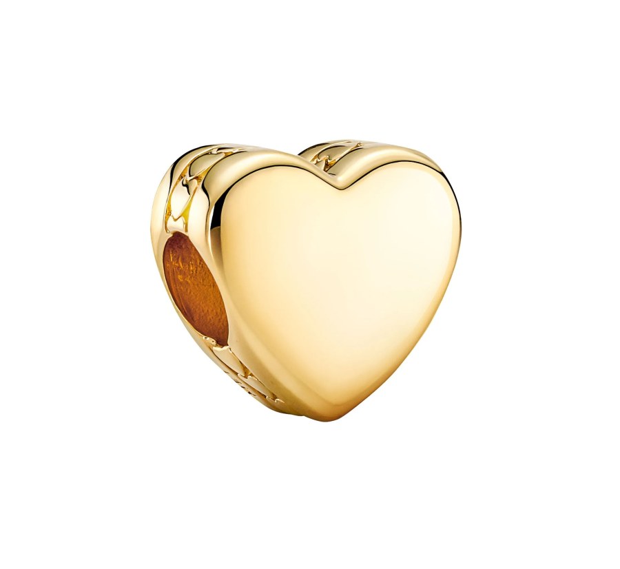 Pandora Pozlacený srdíčkový korálek Shine Moments 762015C00 - Přívěsky Přívěsky na náramky