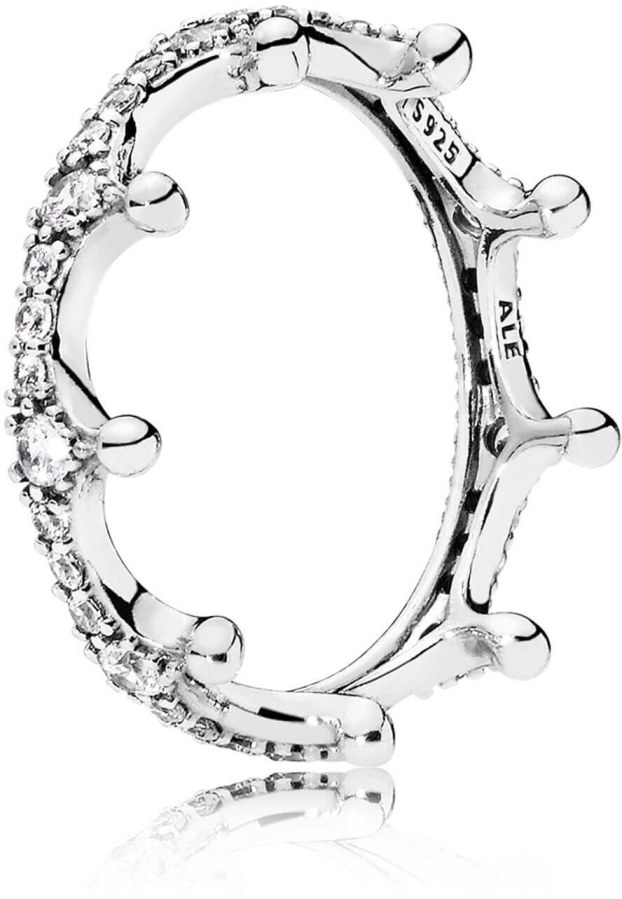 Pandora Překrásný stříbrný prsten Začarovaná koruna 197087CZ 60 mm - Prsteny Prsteny s kamínkem
