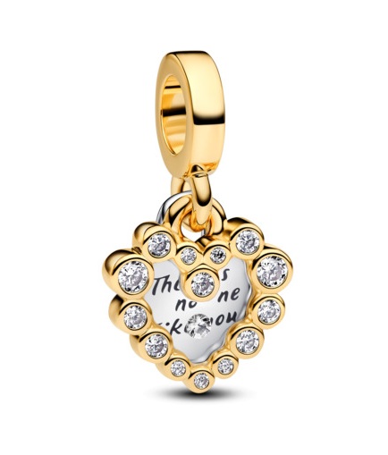 Pandora Půvabný bicolor přívěsek Třpytivé srdce ME Shine 763765C01 Pandora Půvabný bicolor přívěsek Třpytivé srdce ME Shine 763765C01 - Přívěsky a korálky