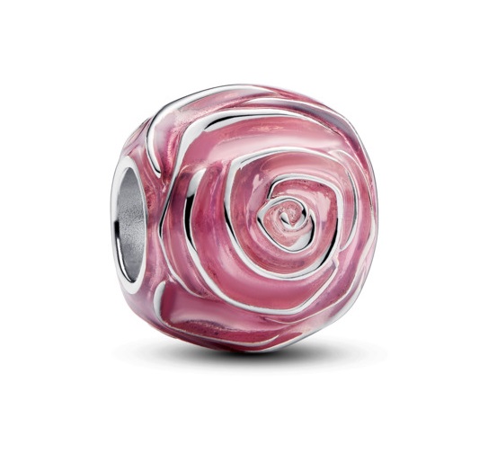 Pandora Půvabný korálek Rozkvetlá růžová růže 793212C01 Pandora Půvabný korálek Rozkvetlá růžová růže 793212C01 - Přívěsky a korálky