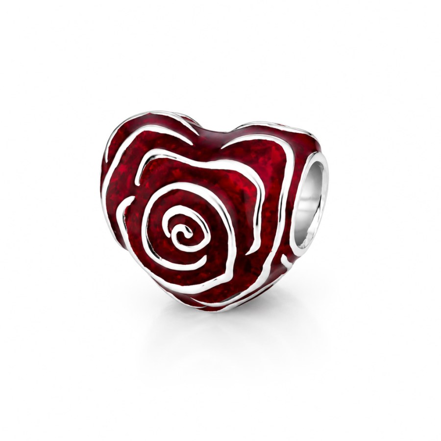 Pandora Půvabný korálek Srdce z růže Moments 793673C01