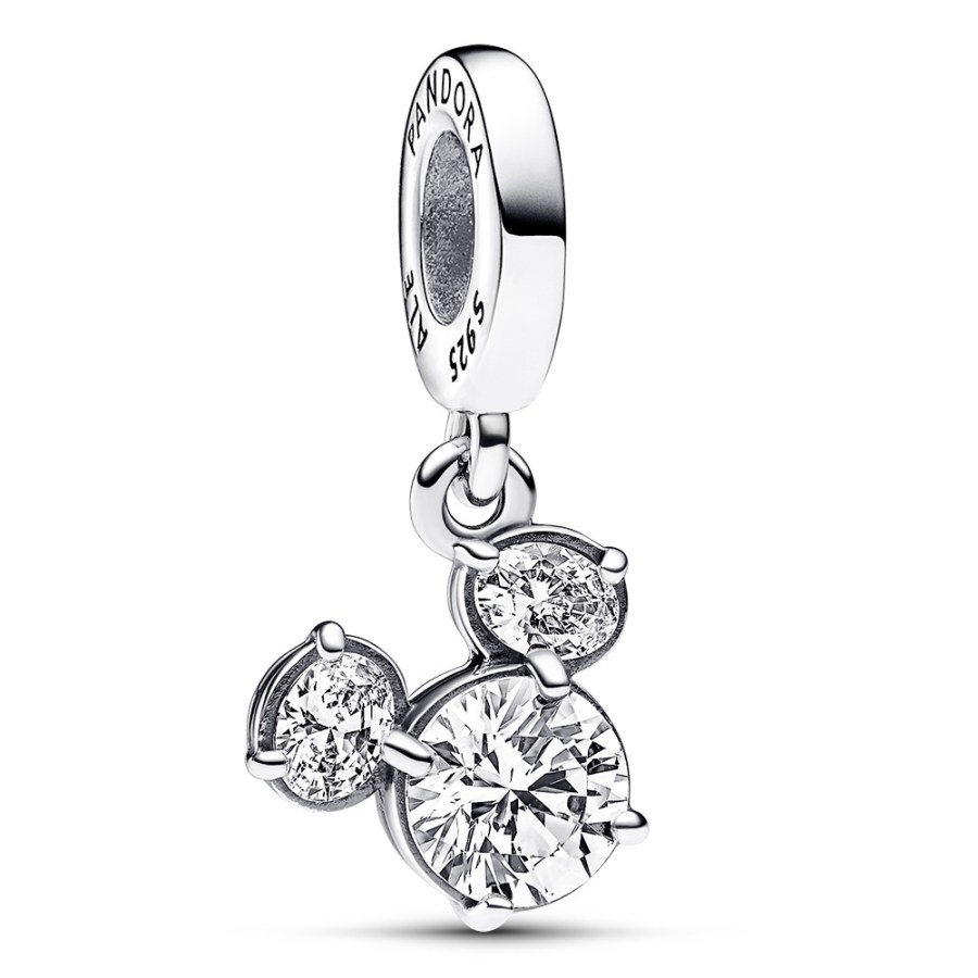 Pandora Půvabný stříbrný přívěsek Mickey a Minnie Mouse Disney 793031C01 - Přívěsky a korálky