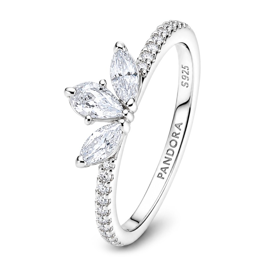Pandora Půvabný stříbrný prsten se zirkony Timeless 192392C01 54 mm