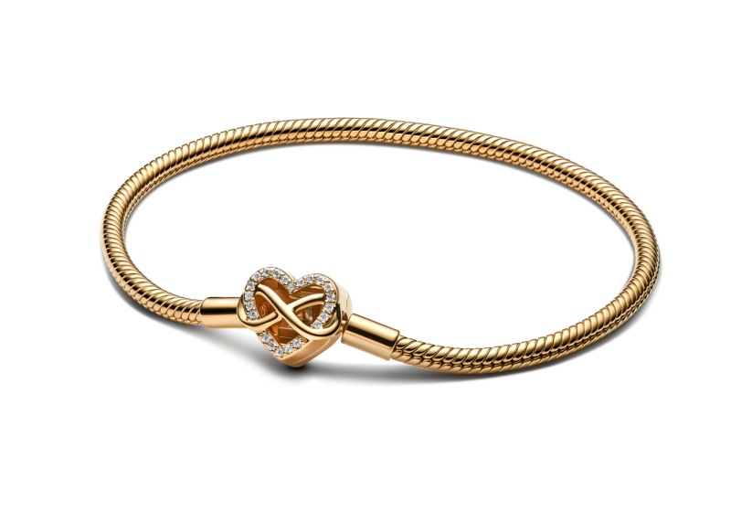 Pandora Romantický pozlacený náramek Srdce Shine Moments 563758C01 19 cm Pandora Romantický pozlacený náramek Srdce Shine Moments 563758C01 19 cm - Náramky Náramky se symboly