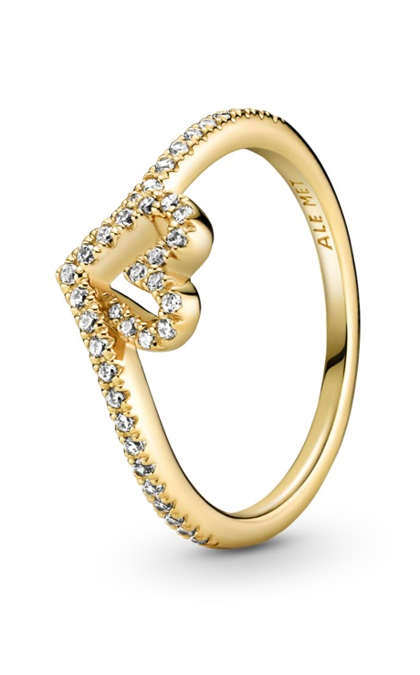 Pandora Romantický pozlacený prsten s diadémem Shine Timeless 169302C01 50 mm - Prsteny Prsteny s kamínkem
