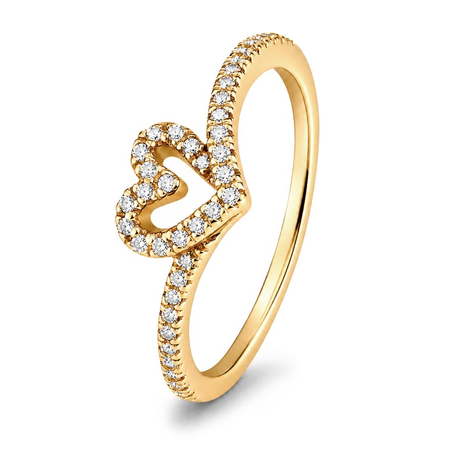 Pandora Romantický pozlacený prsten s diadémem Shine Timeless 169302C01 58 mm