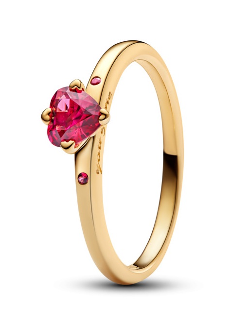 Pandora Romantický pozlacený prsten You a Me 166574C01 52 mm Pandora Romantický pozlacený prsten You a Me 166574C01 52 mm - Prsteny Prsteny s kamínkem