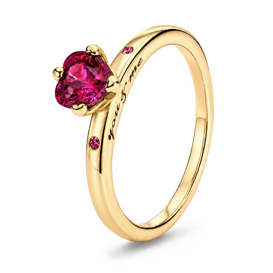 Pandora Romantický pozlacený prsten You  a  Me Shine 166574C01 50 mm