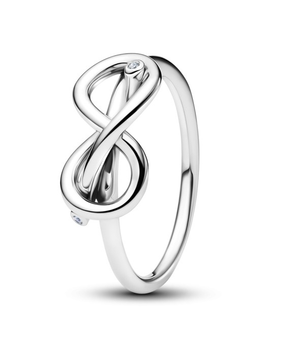 Pandora Stříbrný prsten Uzel nekonečna Moments 193759C01 48 mm - Prsteny Prsteny s kamínkem