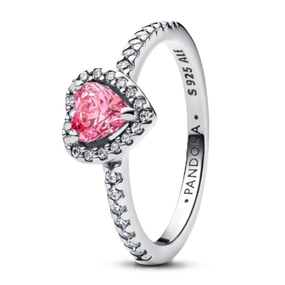 Pandora Romantický stříbrný prsten s růžovým srdcem Timeless 198421C03 50 mm Pandora Romantický stříbrný prsten s růžovým srdcem Timeless 198421C03 50 mm - Prsteny Prsteny s kamínkem