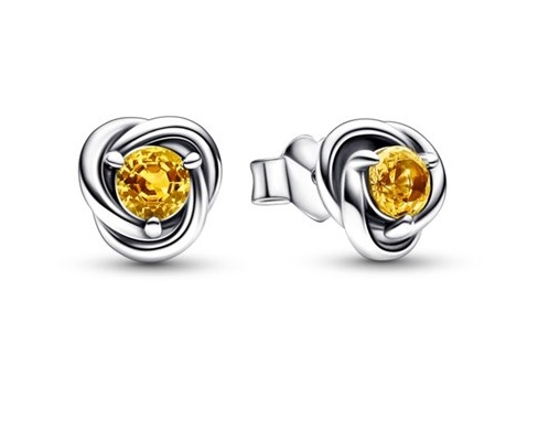 Pandora Slušivé stříbrné náušnice se žlutými zirkony 292334C04 Pandora Slušivé stříbrné náušnice se žlutými zirkony 292334C04 - Náušnice Pecky
