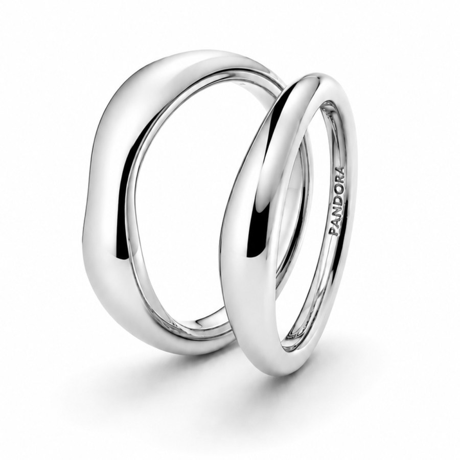 Pandora Slušivý set stříbrných prstenů 193264C00 56 mm