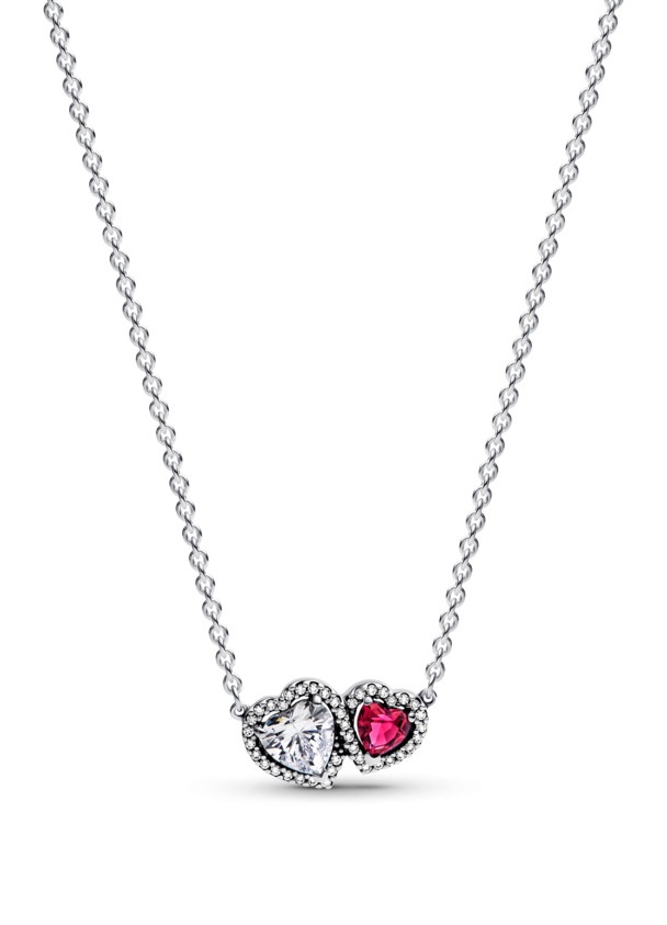 Pandora Slušivý stříbrný náhrdelník Třpytivé srdce Timeless 393632C01-45 Pandora Slušivý stříbrný náhrdelník Třpytivé srdce Timeless 393632C01-45 - Náhrdelníky Náhrdelníky s kameny