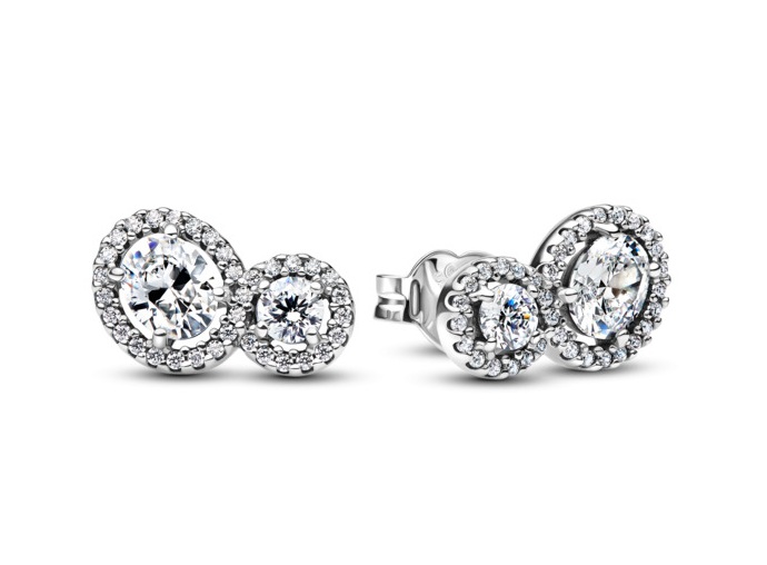 Pandora Stříbrné náušnice Objímající aureola Timeless 293774C01 Pandora Stříbrné náušnice Objímající aureola Timeless 293774C01 - Náušnice Pecky