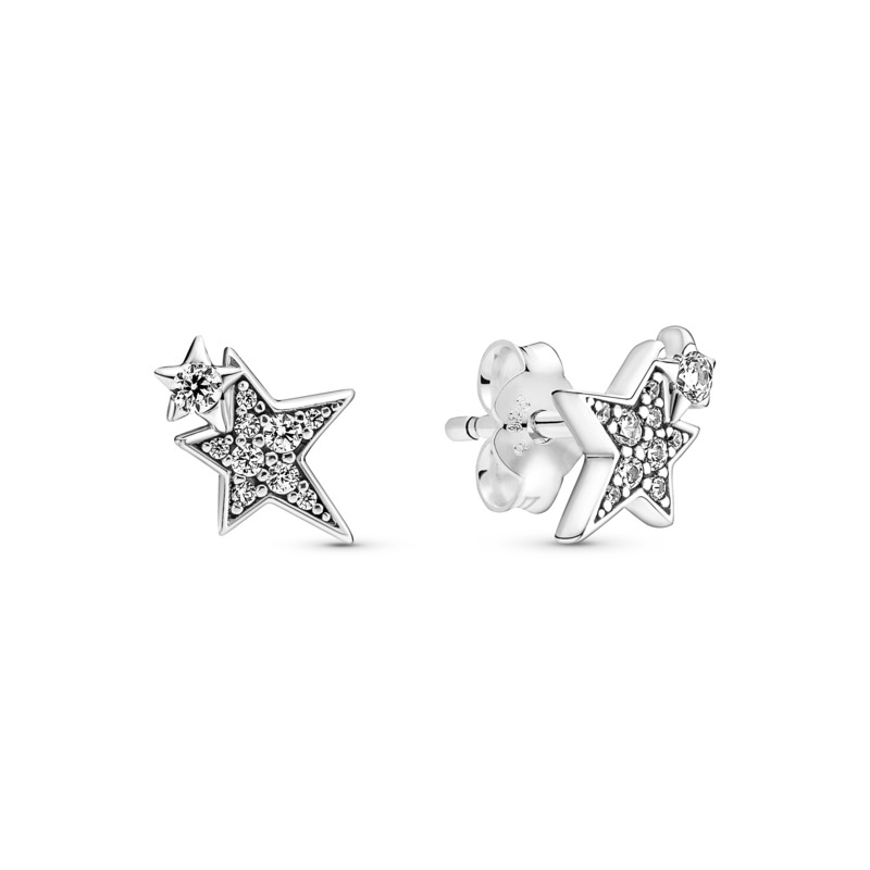 Pandora Stříbrné náušnice Třpytivé asymetrické hvězdy Moments 290012C01 Pandora Stříbrné náušnice Třpytivé asymetrické hvězdy Moments 290012C01 - Náušnice Pecky
