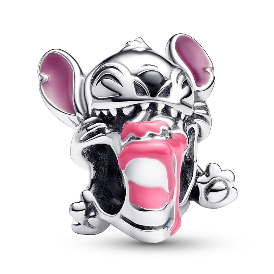 Pandora Stříbrný korálek Disney Stitch s narozeninovým dortem 793189C01 - Přívěsky a korálky