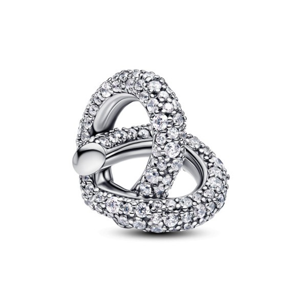 Pandora Stříbrný korálek Srdce z uzlu nekonečna Moments 793771C01 Pandora Stříbrný korálek Srdce z uzlu nekonečna Moments 793771C01 - Přívěsky Přívěsky na náramky