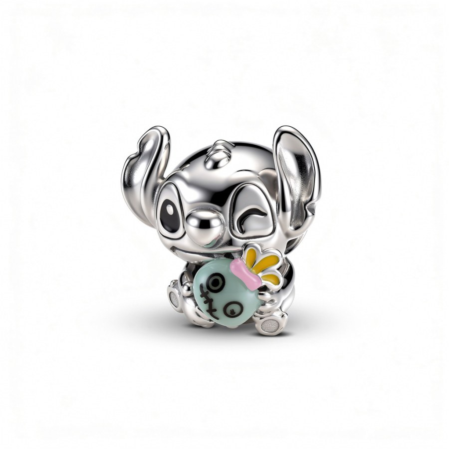 Pandora Stříbrný korálek Stitch a Scrump Disney Moments 794554C01