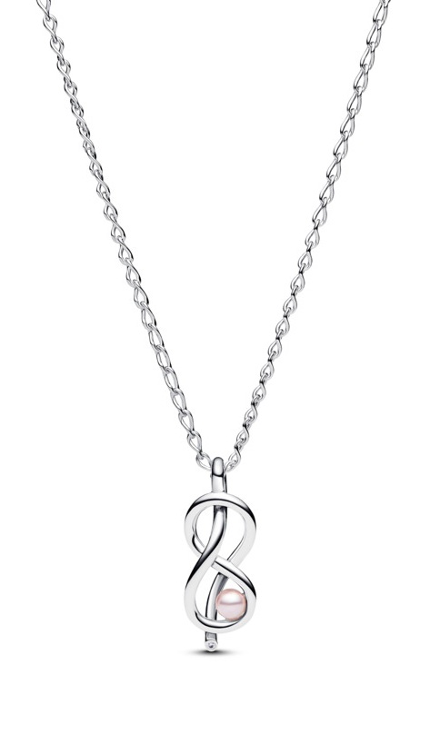 Pandora Stříbrný náhrdelník Uzel nekonečna Moments 393762C01-50 Pandora Stříbrný náhrdelník Uzel nekonečna Moments 393762C01-50 - Náhrdelníky Perlové náhrdelníky