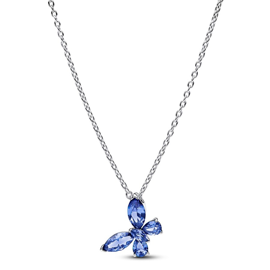 Pandora Stříbrný náhrdelník Modrý motýl Timeless 394232C01-45