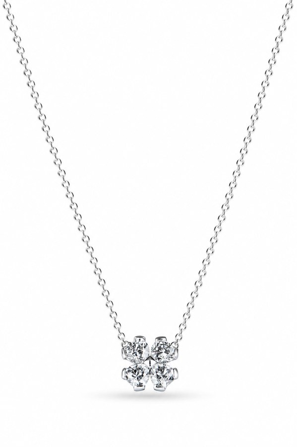 Pandora Stříbrný náhrdelník Třpytivý čtyřlístek 394502C01-45