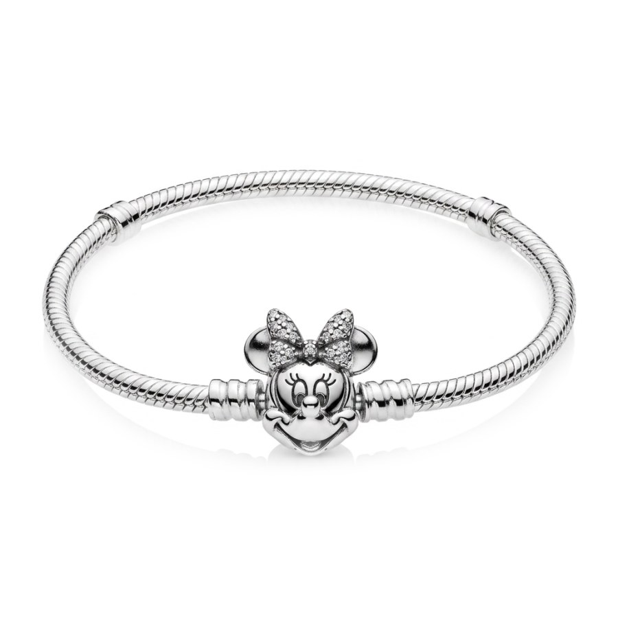 Pandora Stříbrný náramek Disney Minnie Moments 597770CZ 19 cm - Náramky Řetízkové náramky