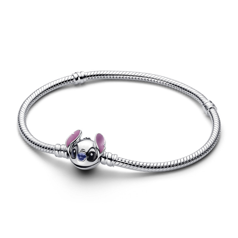 Pandora Stříbrný náramek Disney Stitch 593738C01 19 cm - Náramky Řetízkové náramky