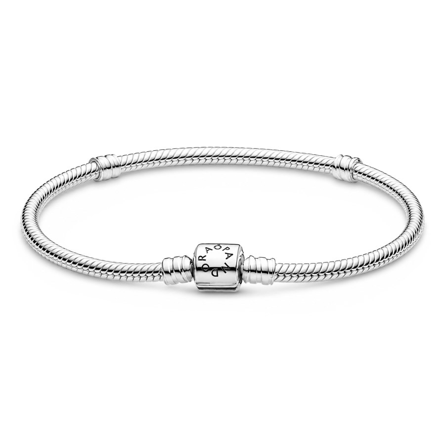 Pandora Stříbrný náramek na přívěsky Moments 598816C00 19 cm - Náramky Navlékací náramky