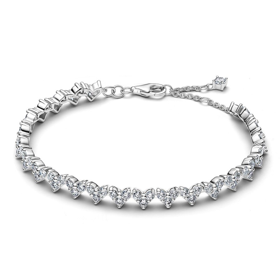 Pandora Stříbrný náramek se srdíčky Timeless 594390C01 20 cm