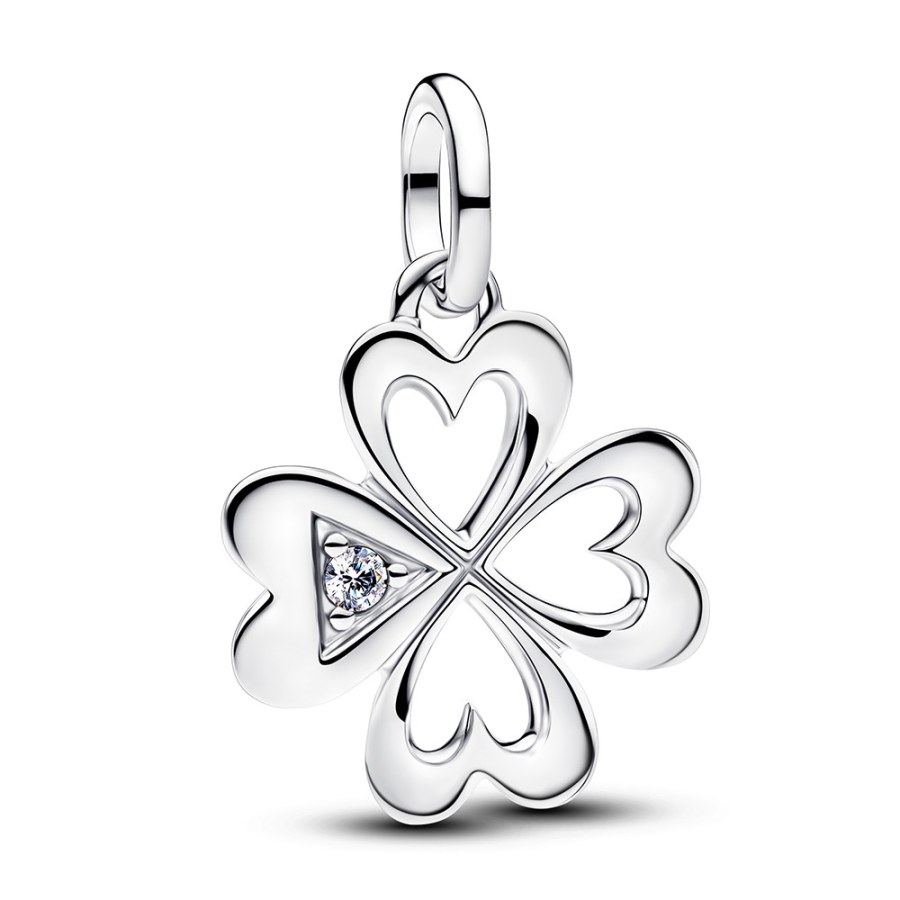 Pandora Stříbrný přívěsek Čtyřlístek Shine Moments/ME 763034C01