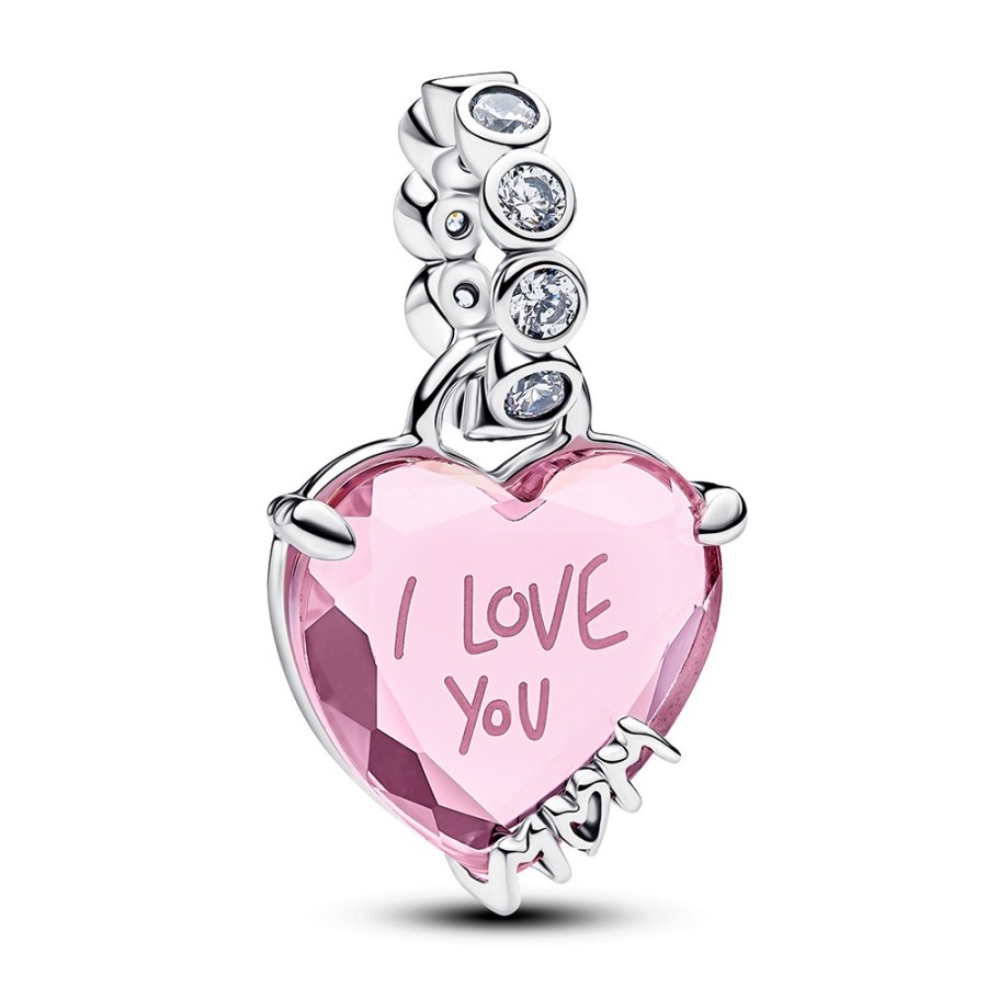 Pandora Stříbrný přívěsek Srdce pro maminku Moments/ME 794464C01
