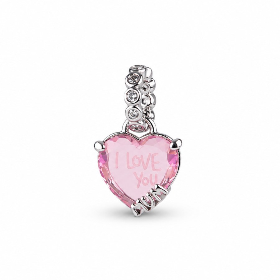 Pandora Stříbrný přívěsek Srdce pro maminku Moments/ME 794464C01 - Přívěsky Přívěsky na náramky