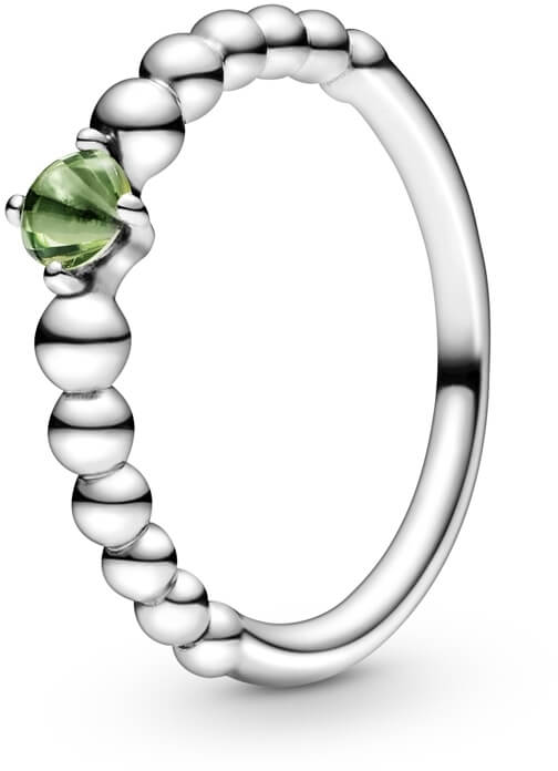 Pandora Stříbrný prsten pro ženy narozené v srpnu 198867C10 52 mm - Prsteny Prsteny s kamínkem