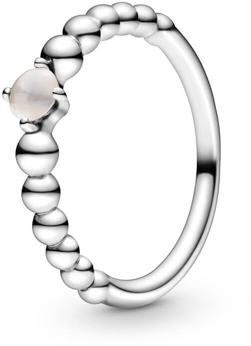 Pandora Stříbrný prsten pro ženy narozené v červnu 198867C06 50 mm - Prsteny Prsteny s kamínkem