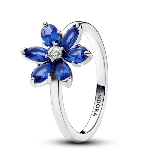 Pandora Stříbrný prsten s modrými krystaly Třpytivý květ Timeless 193000C01 50 mm Pandora Stříbrný prsten s modrými krystaly Třpytivý květ Timeless 193000C01 50 mm - Prsteny Prsteny s kamínkem
