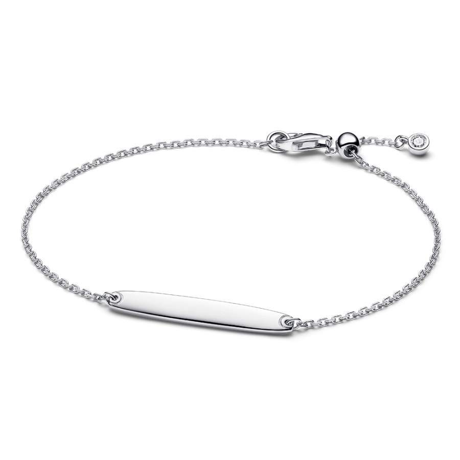 Pandora Stříbrný řetízkový náramek s destičkou 594010C01 20 cm