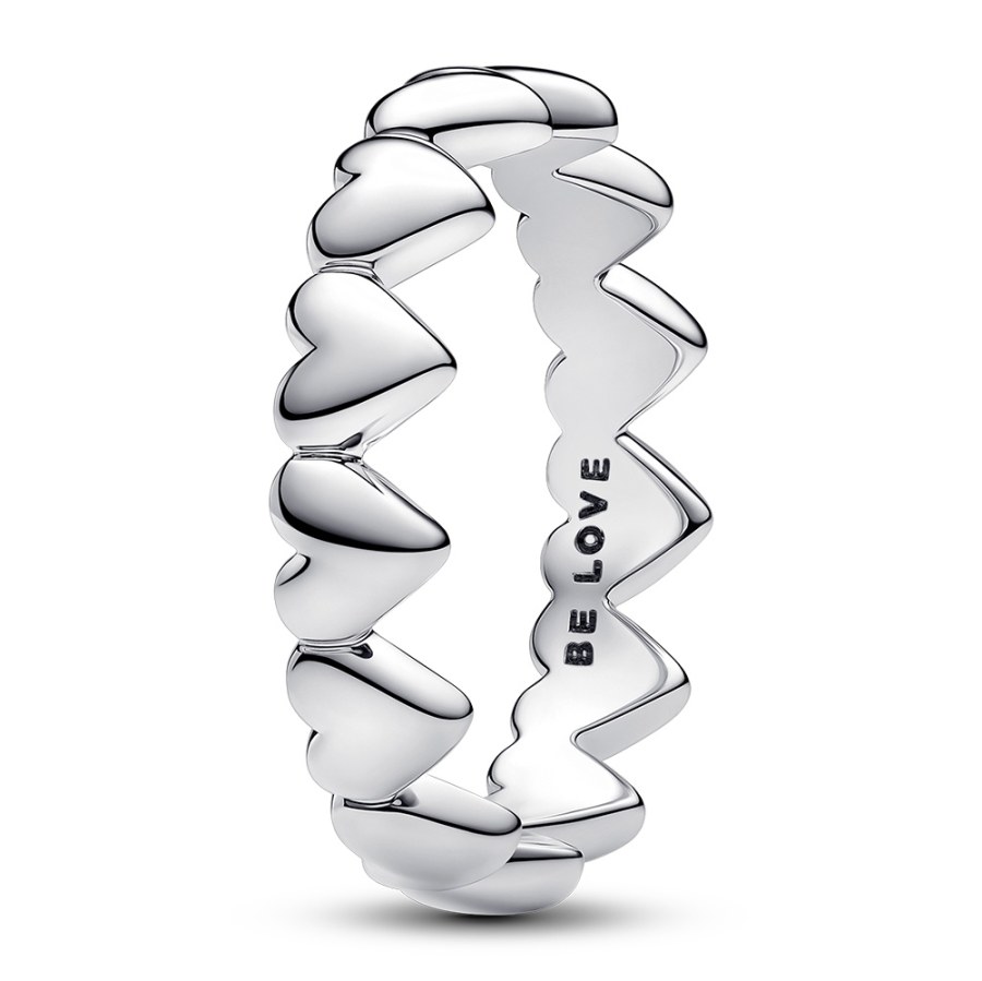 Pandora Stříbrný srdíčkový prsten 193427C00 52 mm - Prsteny Prsteny bez kamínku