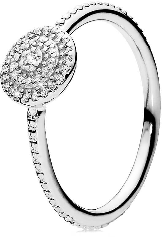 Pandora Stříbrný třpytivý prsten 190986CZ 50 mm - Prsteny Prsteny s kamínkem